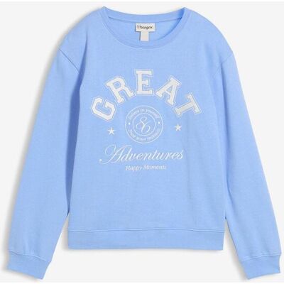 bonprix Sweatshirt aus reiner Bio-Baumwolleblau 128Mädchen bonprix Sweatshirt aus reiner Bio-Baumwolleblau 128Mädchen