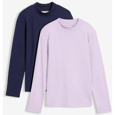 bonprix Rollkragenshirt (2er Pack)lila 128Mädchen bonprix Rollkragenshirt (2er Pack)lila 128Mädchen