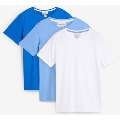 bonprix T-Shirt aus Bio-Baumwolle (3er Pack)blau 128Knaben bonprix T-Shirt aus Bio-Baumwolle (3er Pack)blau 128Knaben