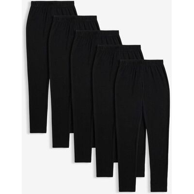 bonprix Leggings aus elastischem Bio-Baumwoll-Mix (5er Pack)schwarz 134Mädchen bonprix Leggings aus elastischem Bio-Baumwoll-Mix (5er Pack)schwarz 134Mädchen
