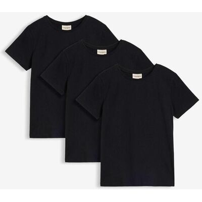 bonprix T-Shirt aus reiner Bio-Baumwolle (3er Pack)schwarz 164Mädchen bonprix T-Shirt aus reiner Bio-Baumwolle (3er Pack)schwarz 164Mädchen