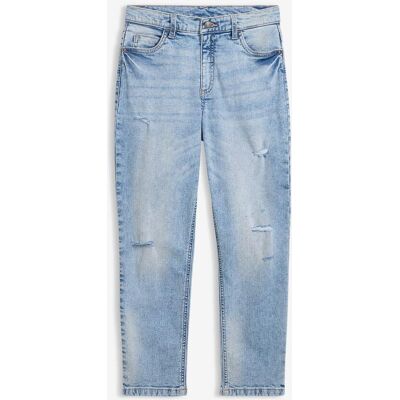 bonprix Straight-Jeans Mid Waist, Croppedblau 152Mädchen bonprix Straight-Jeans Mid Waist, Croppedblau 152Mädchen