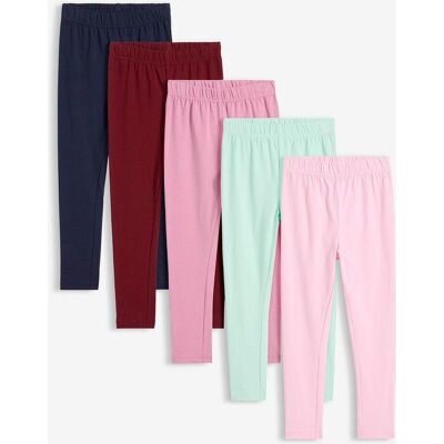 bonprix Leggings aus elastischem Bio-Baumwoll-Mix (5er Pack)rosa 104Mädchen bonprix Leggings aus elastischem Bio-Baumwoll-Mix (5er Pack)rosa 104Mädchen