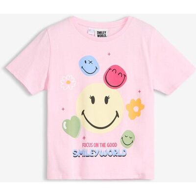 bonprix Smileys T-Shirt aus reiner Baumwollerosa 110Mädchen bonprix Smileys T-Shirt aus reiner Baumwollerosa 110Mädchen