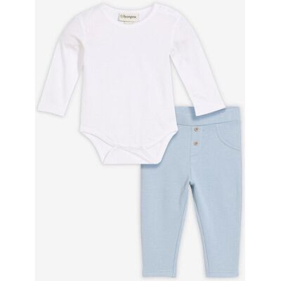bonprix Langarmbody und Hose aus Bio-Baumwolle (2-tlg.Set)weiß 56Knaben bonprix Langarmbody und Hose aus Bio-Baumwolle (2-tlg.Set)weiß 56Knaben