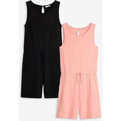 bonprix Jersey-Jumpsuit aus reiner Baumwolleschwarz 140Mädchen bonprix Jersey-Jumpsuit aus reiner Baumwolleschwarz 140Mädchen