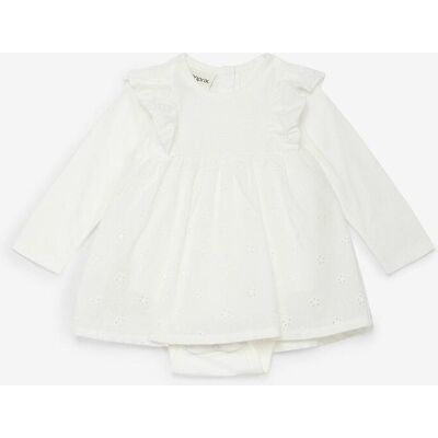 bonprix Bodykleid aus reiner Baumwolle mit Spitzeweiß 68Mädchen bonprix Bodykleid aus reiner Baumwolle mit Spitzeweiß 68Mädchen