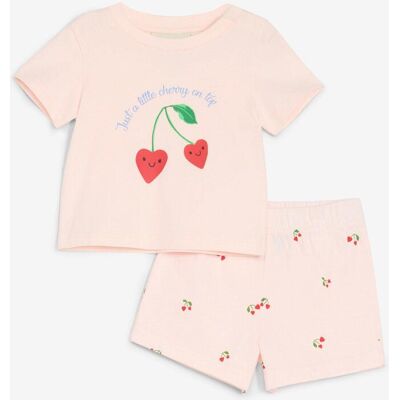 bonprix Shirt und kurze Hose aus reiner Bio-Baumwolle (2-tlg.Set)rosa 92Mädchen bonprix Shirt und kurze Hose aus reiner Bio-Baumwolle (2-tlg.Set)rosa 92Mädchen