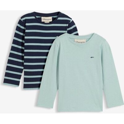 bonprix Langarmshirt aus reiner Bio-Baumwolle (2er Pack)grün 104Knaben bonprix Langarmshirt aus reiner Bio-Baumwolle (2er Pack)grün 104Knaben