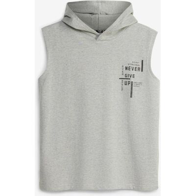 bonprix Ärmelloses Hoodie mit Bio Baumwolle in Loose Fitgrau 146Knaben bonprix Ärmelloses Hoodie mit Bio Baumwolle in Loose Fitgrau 146Knaben