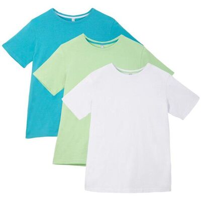 bonprix T-Shirt (3er Pack) aus reiner Baumwolleblau 104Knaben bonprix T-Shirt (3er Pack) aus reiner Baumwolleblau 104Knaben