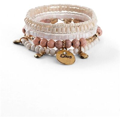 bonprix Armband mit Anhängern 6er-Packbeige 0Damen bonprix Armband mit Anhängern 6er-Packbeige 0Damen