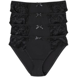 bonprix Slip mit Spitze (4er Pack)schwarz 44Damen bonprix Slip mit Spitze (4er Pack)schwarz 44Damen