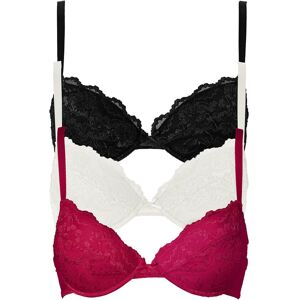 bonprix Push-up-BH mit feiner Spitze (3er Pack)pink 70Damen bonprix Push-up-BH mit feiner Spitze (3er Pack)pink 70Damen