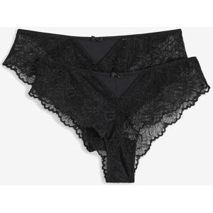 bonprix Brazilslip mit zarter Spitze (2er Pack)schwarz 32Damen bonprix Brazilslip mit zarter Spitze (2er Pack)schwarz 32Damen