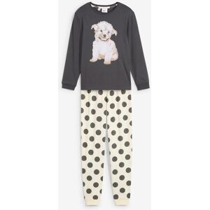 bonprix Pyjama aus reiner Bio-Baumwolle (2-tlg. Set)grau 164Mädchen bonprix Pyjama aus reiner Bio-Baumwolle (2-tlg. Set)grau 164Mädchen