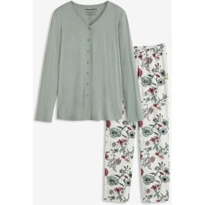 bonprix Pyjama mit Knopfleistegrau 56Damen bonprix Pyjama mit Knopfleistegrau 56Damen
