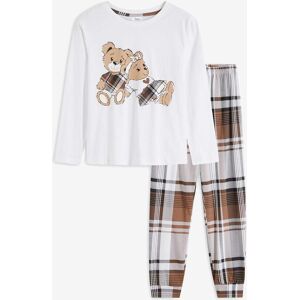 bonprix Pyjama aus reiner Baumwolle (2-tlg. Set)weiß 140Mädchen bonprix Pyjama aus reiner Baumwolle (2-tlg. Set)weiß 140Mädchen