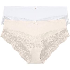 bonprix Panty mit feiner Spitze (2er Pack)weiß 52Damen bonprix Panty mit feiner Spitze (2er Pack)weiß 52Damen