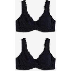 bonprix Minimizer T-Shirt-BH mit Bügel mit Bio-Baumwolle (2er Pack)schwarz 95Damen bonprix Minimizer T-Shirt-BH mit Bügel mit Bio-Baumwolle (2er Pack)schwarz 95Damen