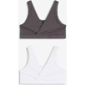 bonprix Wende-Bustier mit softer Bio-Baumwolle (2er Pack)weiß 36Damen bonprix Wende-Bustier mit softer Bio-Baumwolle (2er Pack)weiß 36Damen