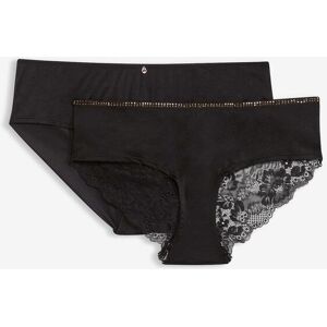 bonprix Hipster aus edler Spitze (2er Pack)schwarz 48Damen bonprix Hipster aus edler Spitze (2er Pack)schwarz 48Damen