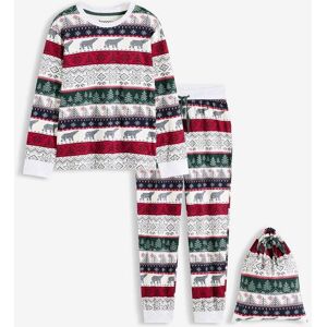 bonprix Damen Pyjama aus weicher Baumwolle mit Geschenktascheweiß 48Damen bonprix Damen Pyjama aus weicher Baumwolle mit Geschenktascheweiß 48Damen