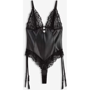 bonprix Body mit Wetlook und abnehmbaren Strapshalterschwarz 40Damen bonprix Body mit Wetlook und abnehmbaren Strapshalterschwarz 40Damen
