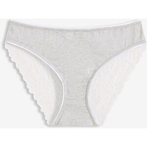 bonprix Slip mit Baumwolle und Spitzegrau 48Damen bonprix Slip mit Baumwolle und Spitzegrau 48Damen