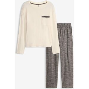 bonprix Pyjama aus weicher Baumwollebeige 52Damen bonprix Pyjama aus weicher Baumwollebeige 52Damen