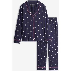 bonprix Pyjama aus weicher Baumwolleblau 56Damen bonprix Pyjama aus weicher Baumwolleblau 56Damen
