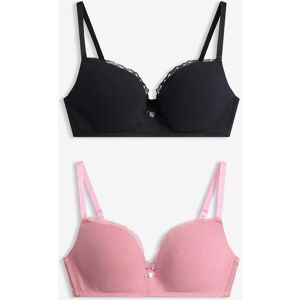 bonprix Push-Up-BH ohne Bügel mit Baumwolle (2er Pack)schwarz 70Damen bonprix Push-Up-BH ohne Bügel mit Baumwolle (2er Pack)schwarz 70Damen