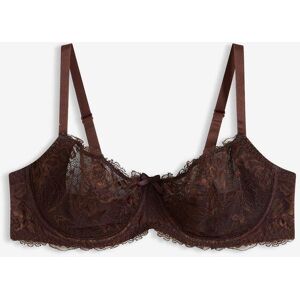 bonprix Bügel-BH mit seitlicher Wattierung und zarter Spitzebraun 80Damen bonprix Bügel-BH mit seitlicher Wattierung und zarter Spitzebraun 80Damen