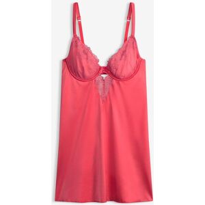 bonprix Babydoll aus glänzendem Material und floraler Glitzerstickereipink 90Damen bonprix Babydoll aus glänzendem Material und floraler Glitzerstickereipink 90Damen