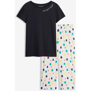 bonprix Capri Pyjama aus reiner Baumwolleschwarz 44Damen bonprix Capri Pyjama aus reiner Baumwolleschwarz 44Damen