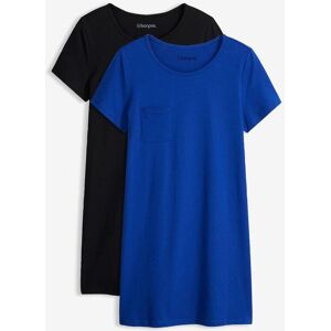 bonprix Kurzes Nachthemd aus reiner Baumwolle (2er Pack)blau 52Damen bonprix Kurzes Nachthemd aus reiner Baumwolle (2er Pack)blau 52Damen