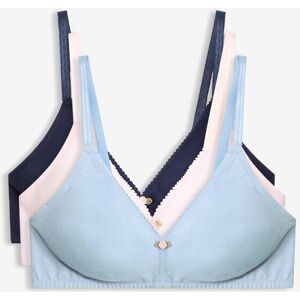 bonprix BH ohne Bügel mit Bio-Baumwolle (3er Pack)blau 80Damen bonprix BH ohne Bügel mit Bio-Baumwolle (3er Pack)blau 80Damen
