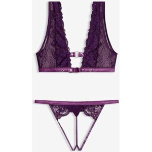 bonprix Bustier und Tanga String Ouvert (2-tlg.Set)lila 40Damen bonprix Bustier und Tanga String Ouvert (2-tlg.Set)lila 40Damen