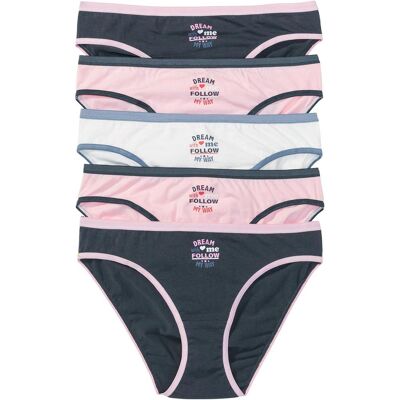bonprix Slip mit weicher Baumwolle (5er Pack)blau 40Damen bonprix Slip mit weicher Baumwolle (5er Pack)blau 40Damen