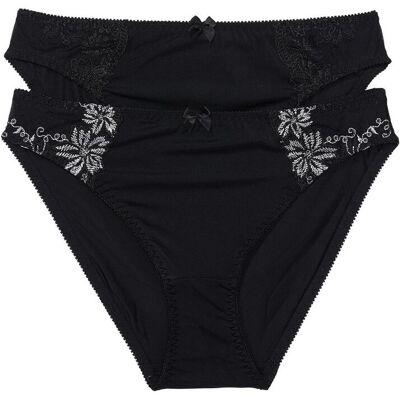 bonprix Slip (2er-Pack)schwarz 36Damen bonprix Slip (2er-Pack)schwarz 36Damen