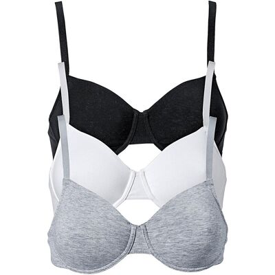 bonprix Unwattierter T-Shirt-BH (3er Pack) 95Damen bonprix Unwattierter T-Shirt-BH (3er Pack) 95Damen