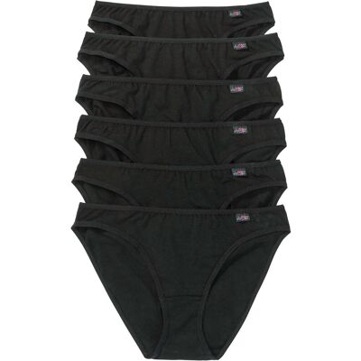 bonprix Slip mit weicher Baumwolle (6er Pack)schwarz 36Damen bonprix Slip mit weicher Baumwolle (6er Pack)schwarz 36Damen