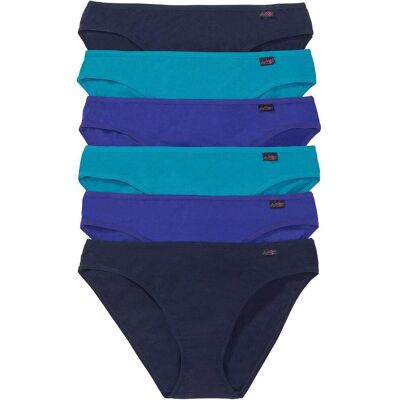 bonprix Slip mit weicher Baumwolle (6er Pack)blau 56Damen bonprix Slip mit weicher Baumwolle (6er Pack)blau 56Damen