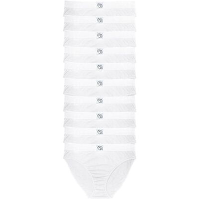 bonprix Slip mit weicher Baumwolle (10er Pack)weiß 56Damen bonprix Slip mit weicher Baumwolle (10er Pack)weiß 56Damen