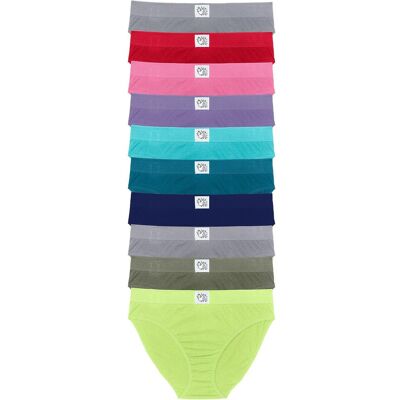 bonprix Slip mit weicher Baumwolle (10er Pack)grün 48Damen bonprix Slip mit weicher Baumwolle (10er Pack)grün 48Damen