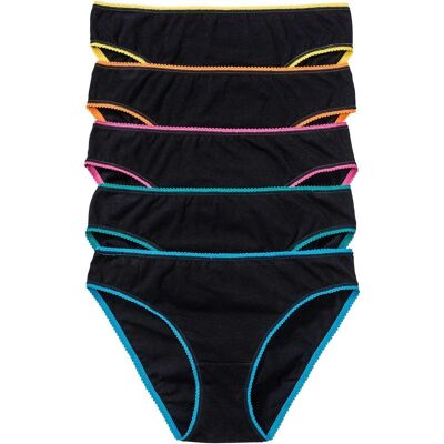 bonprix Slip mit weicher Baumwolle (5er Pack)schwarz 40Damen bonprix Slip mit weicher Baumwolle (5er Pack)schwarz 40Damen