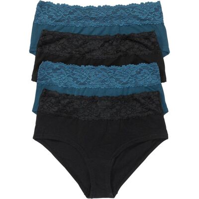 bonprix Maxipanty mit weicher Baumwolle (4er Pack)schwarz 52Damen bonprix Maxipanty mit weicher Baumwolle (4er Pack)schwarz 52Damen