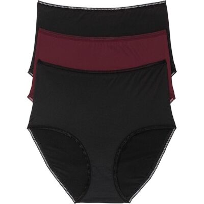 bonprix Microfaser Highwaist Slip (3er Pack)schwarz 40Damen bonprix Microfaser Highwaist Slip (3er Pack)schwarz 40Damen