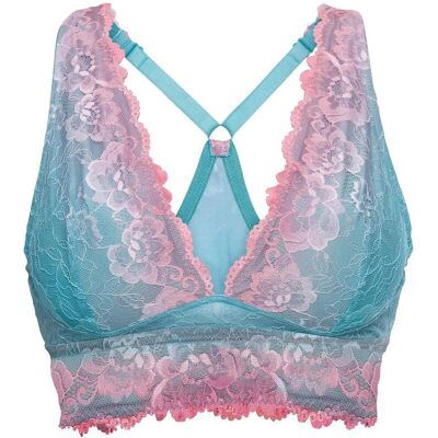 bonprix Bustier mit zarter Spitze im Farbverlaufblau 46Damen bonprix Bustier mit zarter Spitze im Farbverlaufblau 46Damen