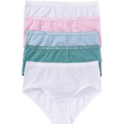 bonprix Maxislip mit weicher Baumwolle (5er Pack)weiß 48Damen bonprix Maxislip mit weicher Baumwolle (5er Pack)weiß 48Damen